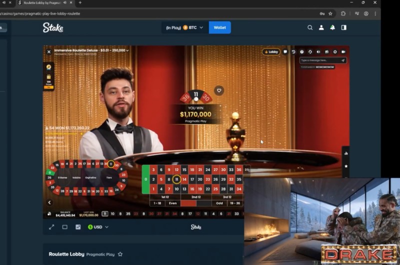 Immersive Roulette Deluxe Stake Win